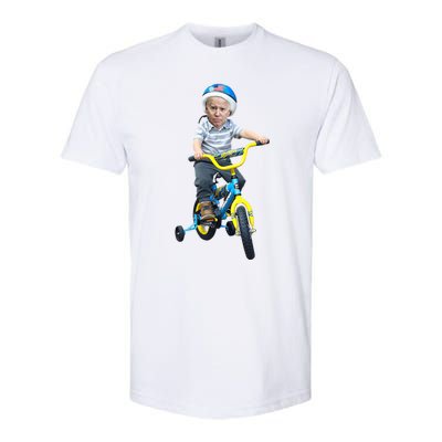 Baby Joe Biden On Tricycle Funny Joe Biden Bike Softstyle® CVC T-Shirt