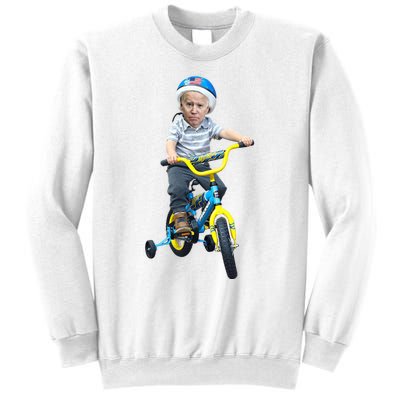 Baby Joe Biden On Tricycle Funny Joe Biden Bike Sweatshirt