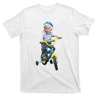 Baby Joe Biden On Tricycle Funny Joe Biden Bike T-Shirt