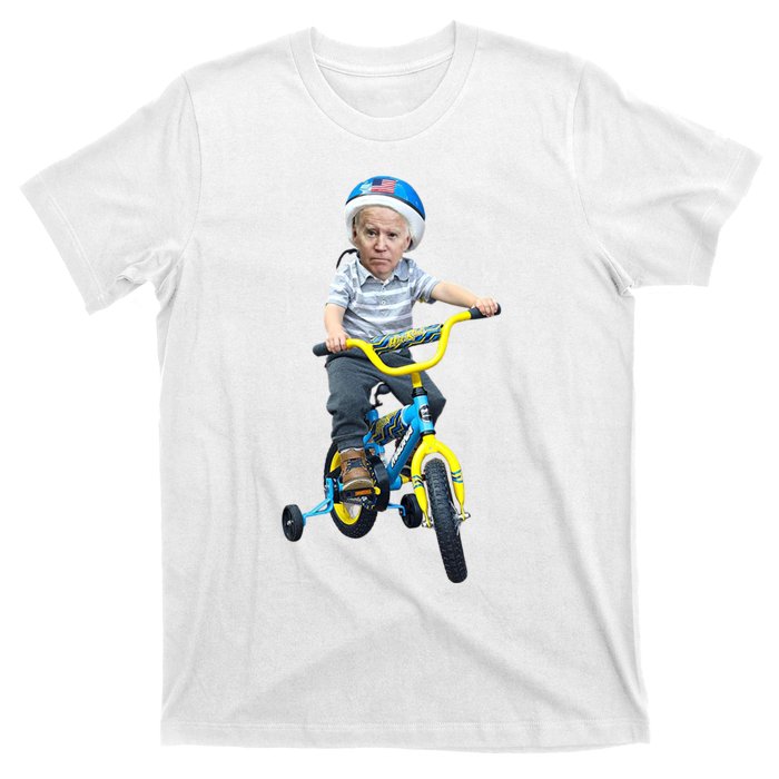 Baby Joe Biden On Tricycle Funny Joe Biden Bike T-Shirt