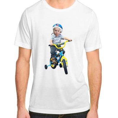 Baby Joe Biden On Tricycle Funny Joe Biden Bike Adult ChromaSoft Performance T-Shirt