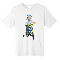 Baby Joe Biden On Tricycle Funny Joe Biden Bike Tall Fusion ChromaSoft Performance T-Shirt