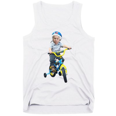 Baby Joe Biden On Tricycle Funny Joe Biden Bike Tank Top