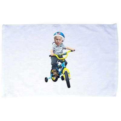 Baby Joe Biden On Tricycle Funny Joe Biden Bike Microfiber Hand Towel