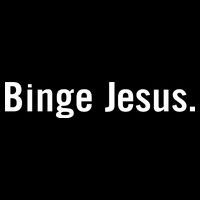 Binge Jesus Drawstring Bag
