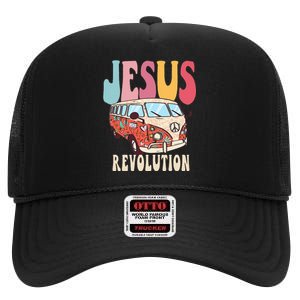 Boho Jesus-Revolution, Christian Faith Based Jesus Costume High Crown Mesh Back Trucker Hat