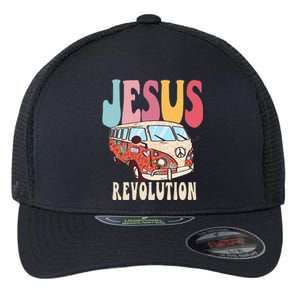 Boho Jesus-Revolution, Christian Faith Based Jesus Costume Flexfit Unipanel Trucker Cap