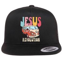 Boho Jesus-Revolution, Christian Faith Based Jesus Costume Flat Bill Trucker Hat