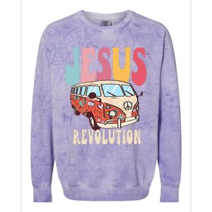 Boho Jesus-Revolution, Christian Faith Based Jesus Costume Colorblast Crewneck Sweatshirt