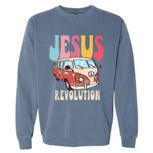 Boho Jesus-Revolution, Christian Faith Based Jesus Costume Garment-Dyed Sweatshirt