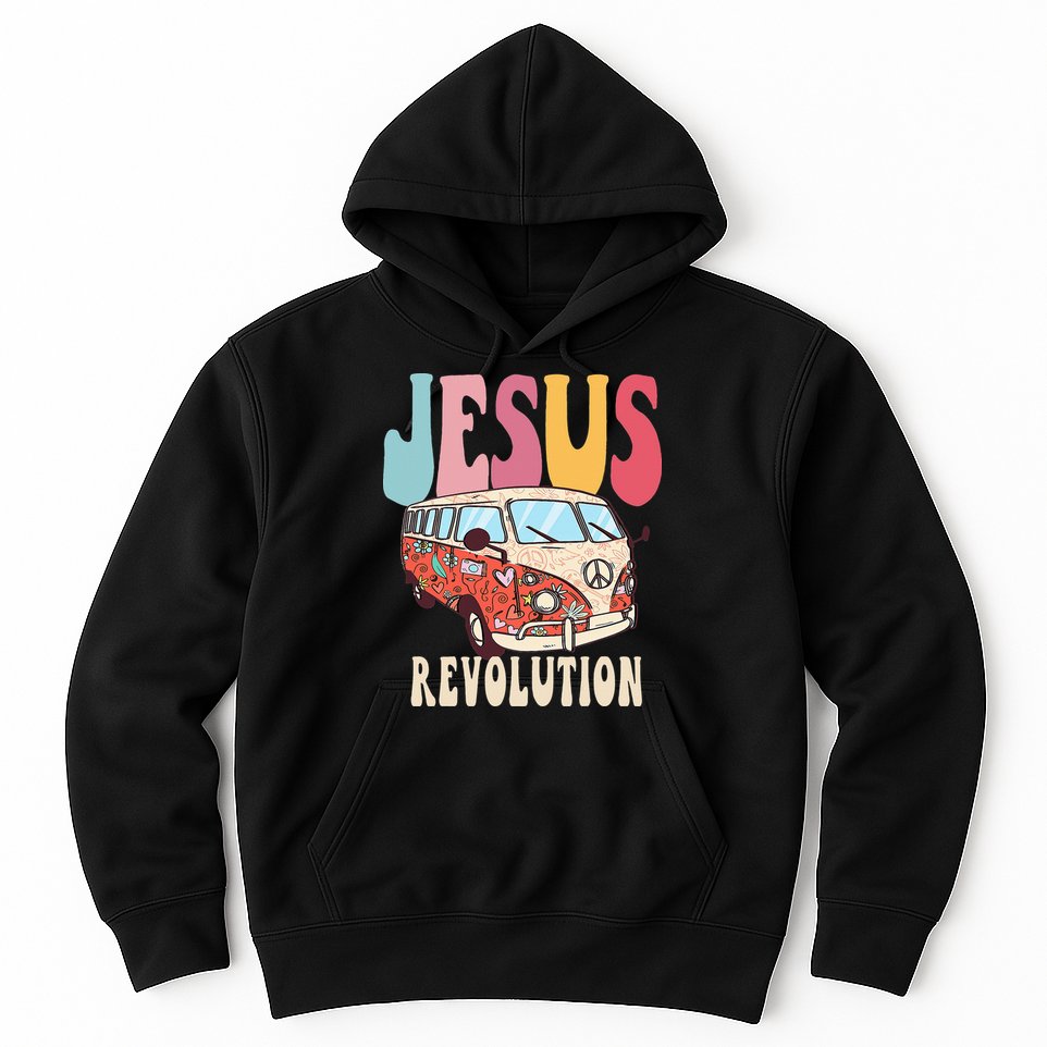Boho Jesus-Revolution Christian Faith Based Jesus Hoodie