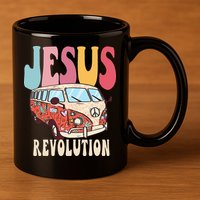 Boho Jesus-Revolution Christian Faith Based Jesus 11oz C Handle Ceramic Mug