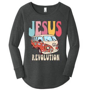 Boho Jesus-Revolution Christian Faith Based Jesus Women's Perfect Tri Tunic Long Sleeve Shirt