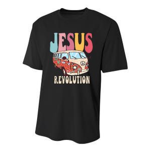 Boho Jesus-Revolution Christian Faith Based Jesus Youth Performance Sprint T-Shirt