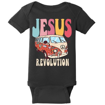 Boho Jesus-Revolution Christian Faith Based Jesus Baby Bodysuit