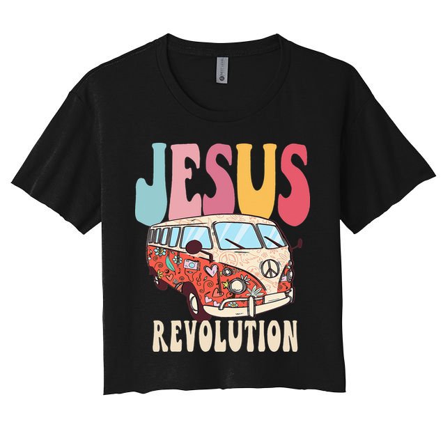 Boho Jesus-Revolution Christian Faith Based Jesus Crop Top