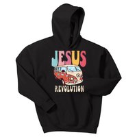 Boho Jesus-Revolution Christian Faith Based Jesus Kids Hoodie