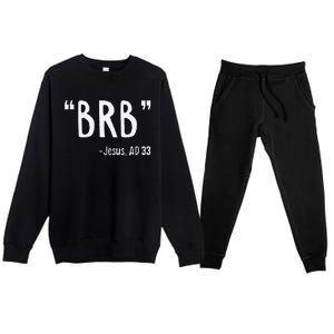 BRB Jesus Christ Resurrection Christianity Gospel Christian Premium Crewneck Sweatsuit Set