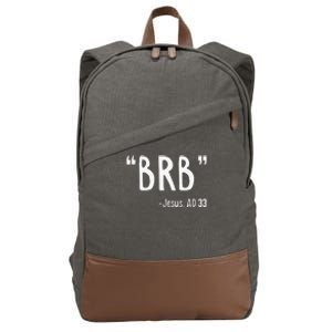 BRB Jesus Christ Resurrection Christianity Gospel Christian Cotton Canvas Backpack