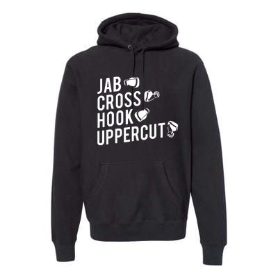 Boxing Jab Cross Hook Uppercut Boxer Tee 6848 Premium Hoodie