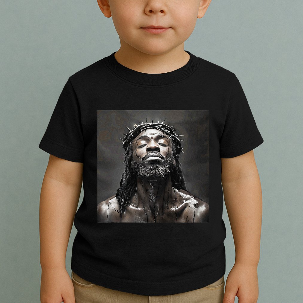 Black Jesus Christianity Church Christ Jesus Toddler T-Shirt