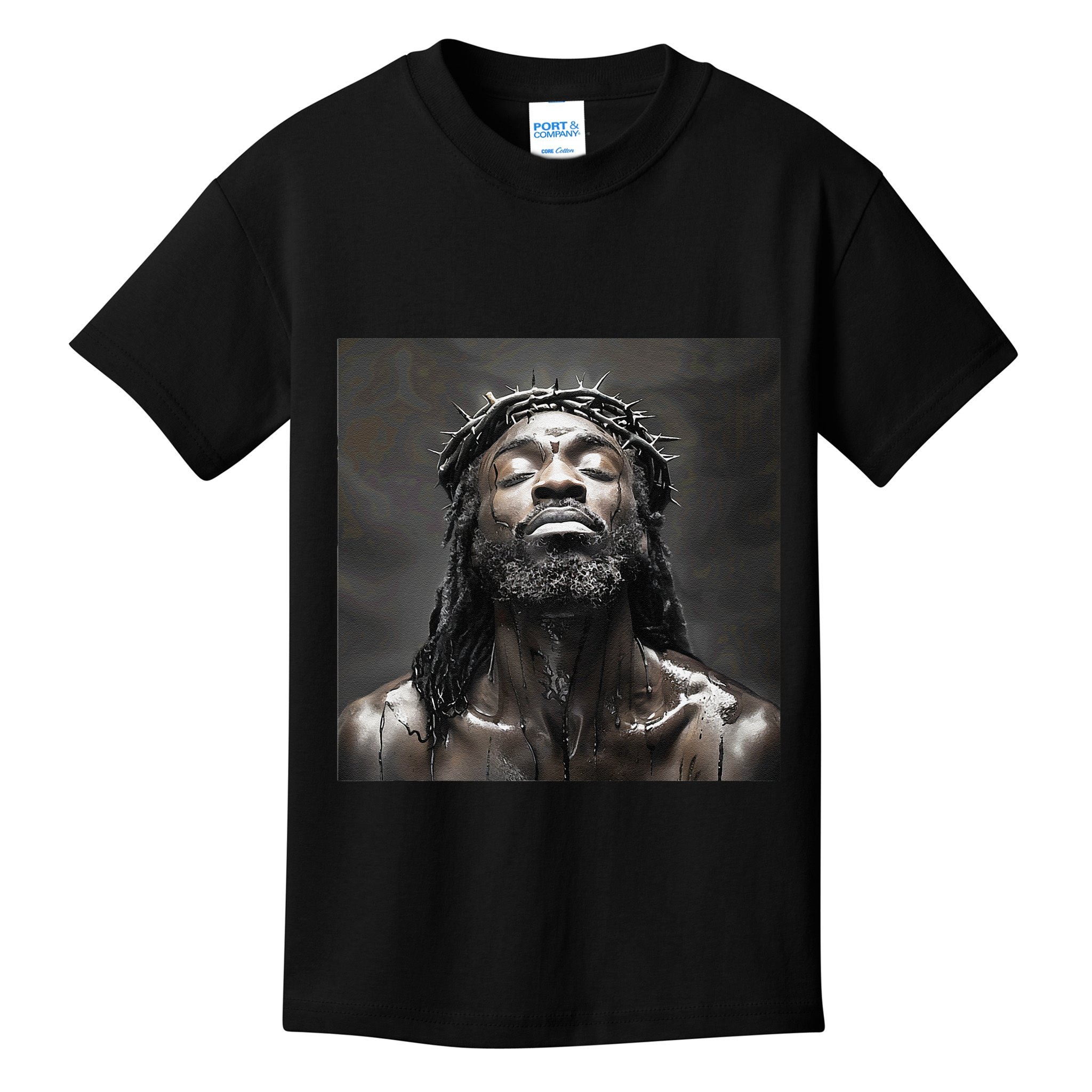 Black Jesus Christianity Church Christ Jesus Kids T-Shirt