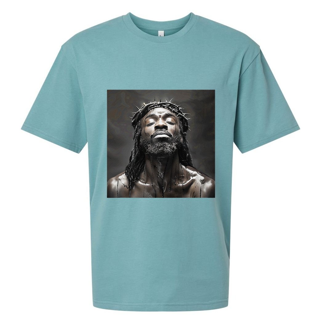 Black Jesus Christianity Church Christ Jesus Sueded Cloud Jersey T-Shirt
