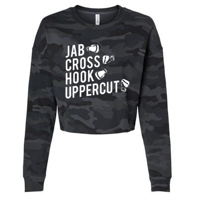 Boxing Jab Cross Hook Uppercut Boxer Tee Cropped Pullover Crew