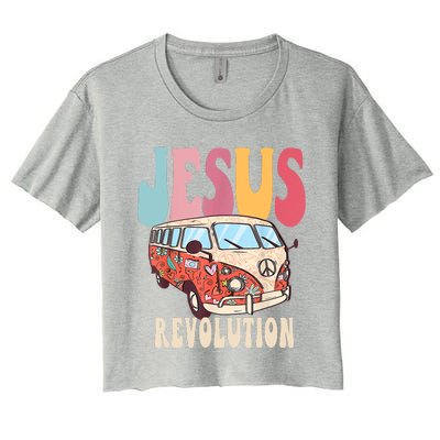 Boho JesusRevolution, Christian Faith Based Jesus Costume Women's Crop Top Tee