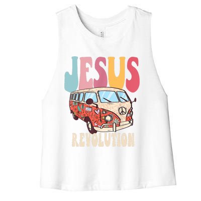 Boho JesusRevolution, Christian Faith Based Jesus Costume Women's Racerback Cropped Tank