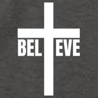 Believe Jesus Christ Cross Easter Faith Vector Backpack