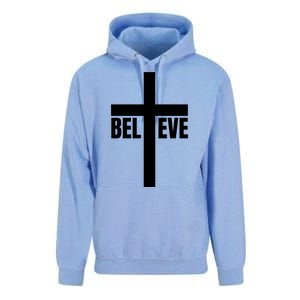 Believe Jesus Christ Cross Easter Faith Unisex Surf Hoodie