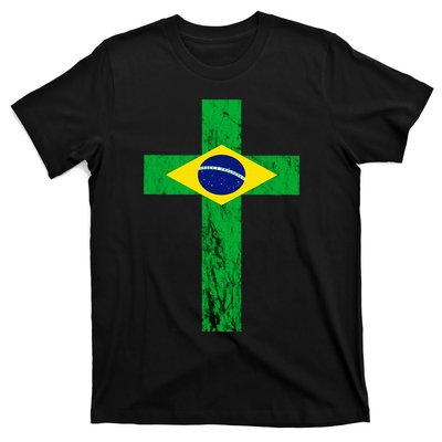 Brazil Jesus Cross Brazilian Faith Brasileiro Christian T-Shirt