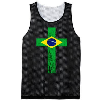 Brazil Jesus Cross Brazilian Faith Brasileiro Christian Mesh Reversible Basketball Jersey Tank