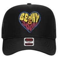 Benny & Joon Coorful Heart Shaped High Crown Mesh Back Trucker Hat