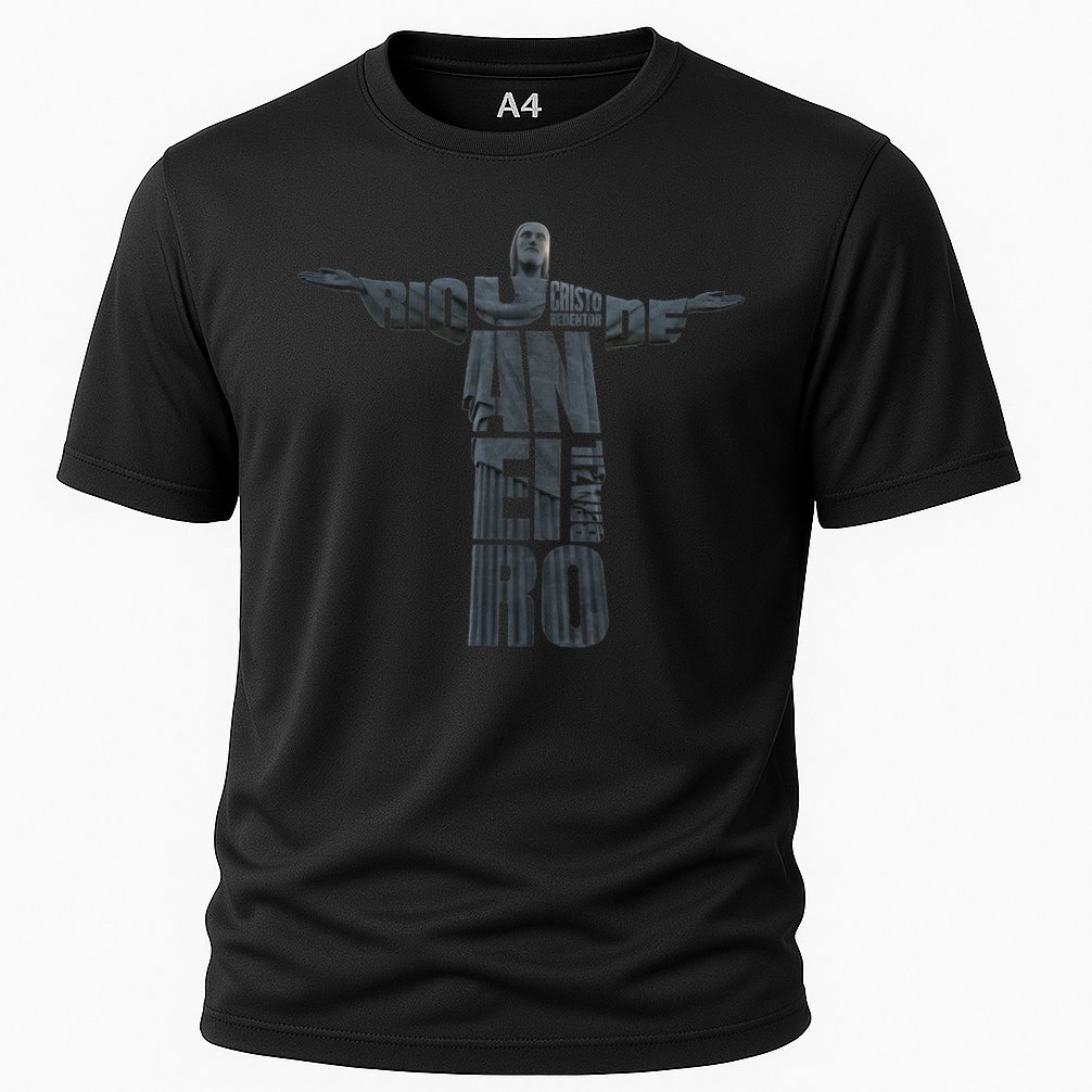 Brazil Jesus Christ Rio De Janeiro Cristo Souvenir Cooling Performance Crew T-Shirt