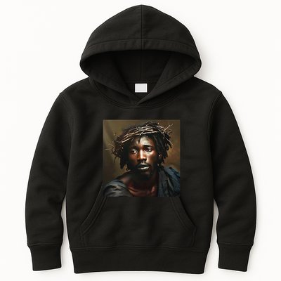 Black Jesus Christianity Church Christ Jesus Kids Hoodie