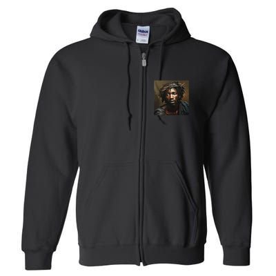 Black Jesus Christianity Church Christ Jesus Full Zip Hoodie