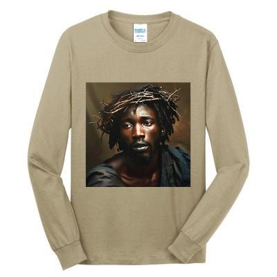 Black Jesus Christianity Church Christ Jesus Tall Long Sleeve T-Shirt