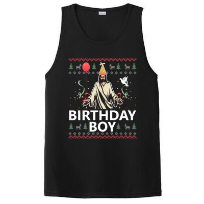 Birthday Jesus Christ Christmas Sweater Funny Jesus Gift PosiCharge Competitor Tank