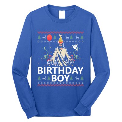 Birthday Jesus Christ Christmas Sweater Funny Jesus Gift Long Sleeve Shirt