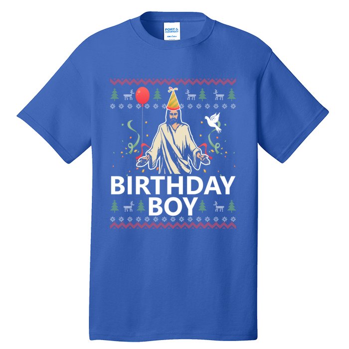 Birthday Jesus Christ Christmas Sweater Funny Jesus Gift Tall T-Shirt