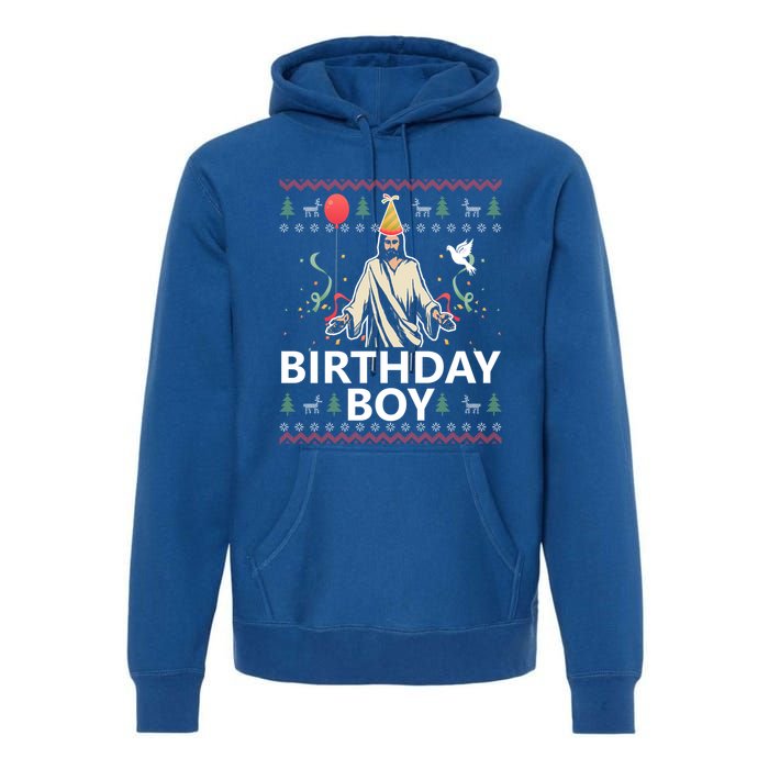 Birthday Jesus Christ Christmas Sweater Funny Jesus Gift Premium Hoodie