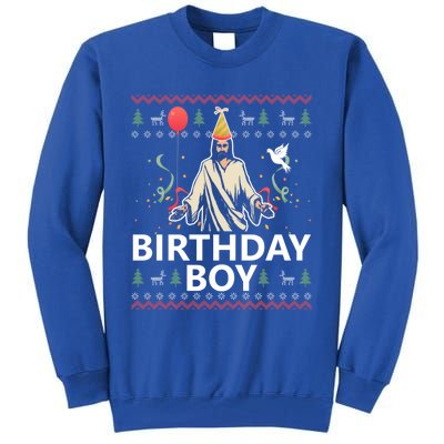 Birthday Jesus Christ Christmas Sweater Funny Jesus Gift Tall Sweatshirt