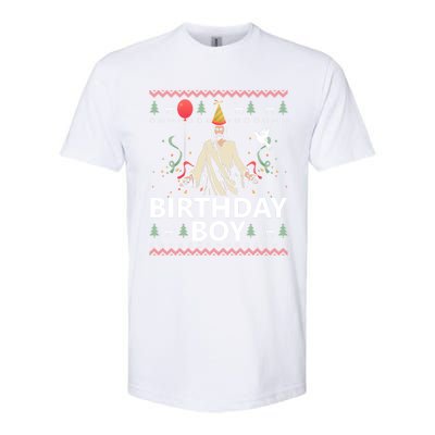 Birthday Jesus Christ Christmas Sweater Funny Jesus Gift Softstyle CVC T-Shirt