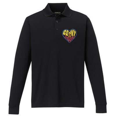 Benny & Joon Coorful Heart Shaped Performance Long Sleeve Polo