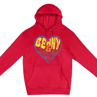 Benny & Joon Coorful Heart Shaped Premium Pullover Hoodie