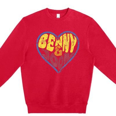 Benny & Joon Coorful Heart Shaped Premium Crewneck Sweatshirt