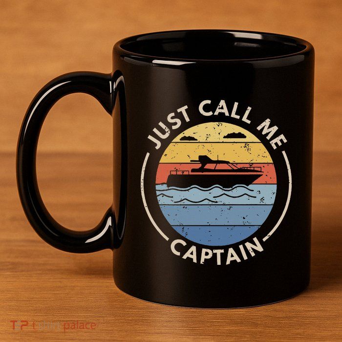 Boat Just Call Me Captain 11oz C Handle Ceramic Mug