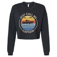 Boat Just Call Me Captain Cropped Pullover Crew